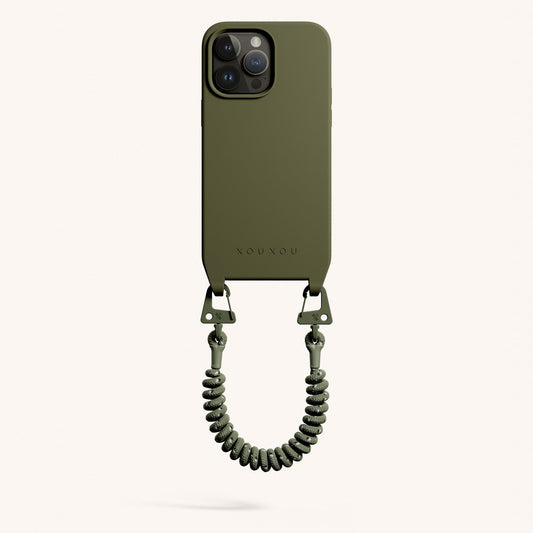 Phone Case with Spiral Rope in Moss