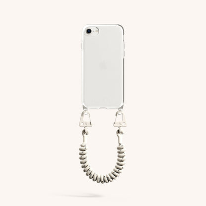 Phone Case with Spiral Rope in Clear + Chalk