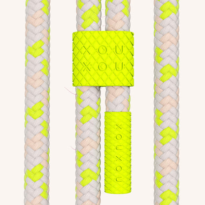 Phone Necklace with Carabiner Rope in Lavender + Neon Camouflage